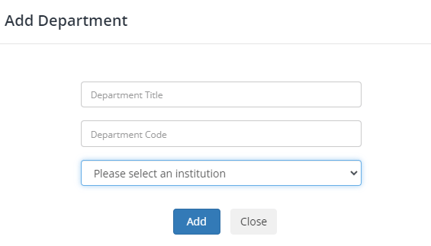 Add Department - Admin Panel