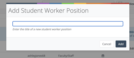 Add Student Worker Position