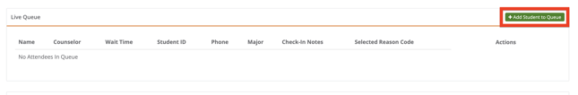 Add Student to Queue button