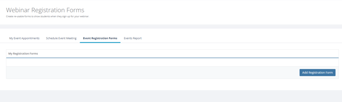 Event Registration Form Tab