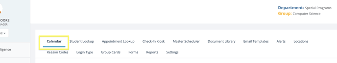 Group Calendar tab