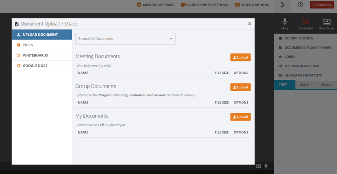 Group Document sharing during meeting screenshot 1