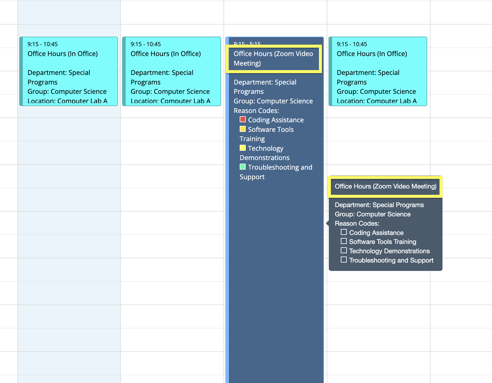 Zoom Office Hours on Group Calendar