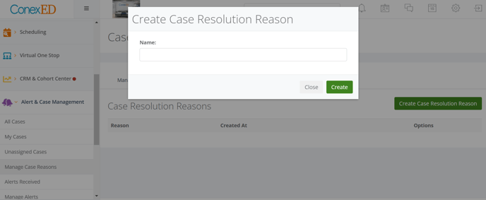 case resolution reasons pop up