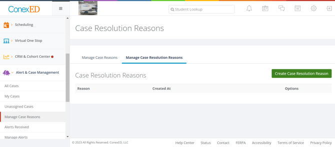 case resolution reasons
